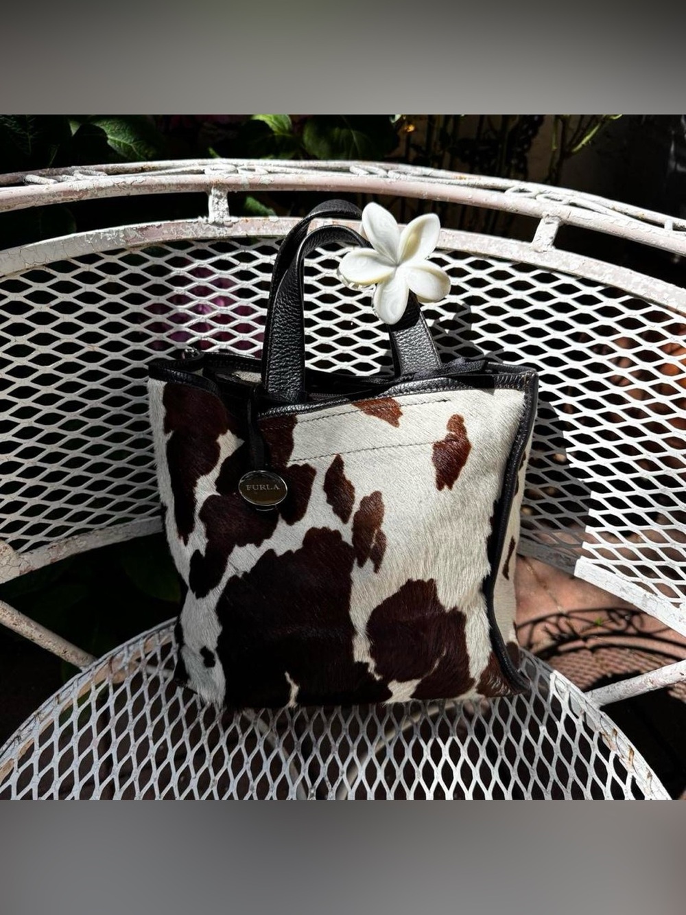 Furla Mini Cow Hide & Leather Tote